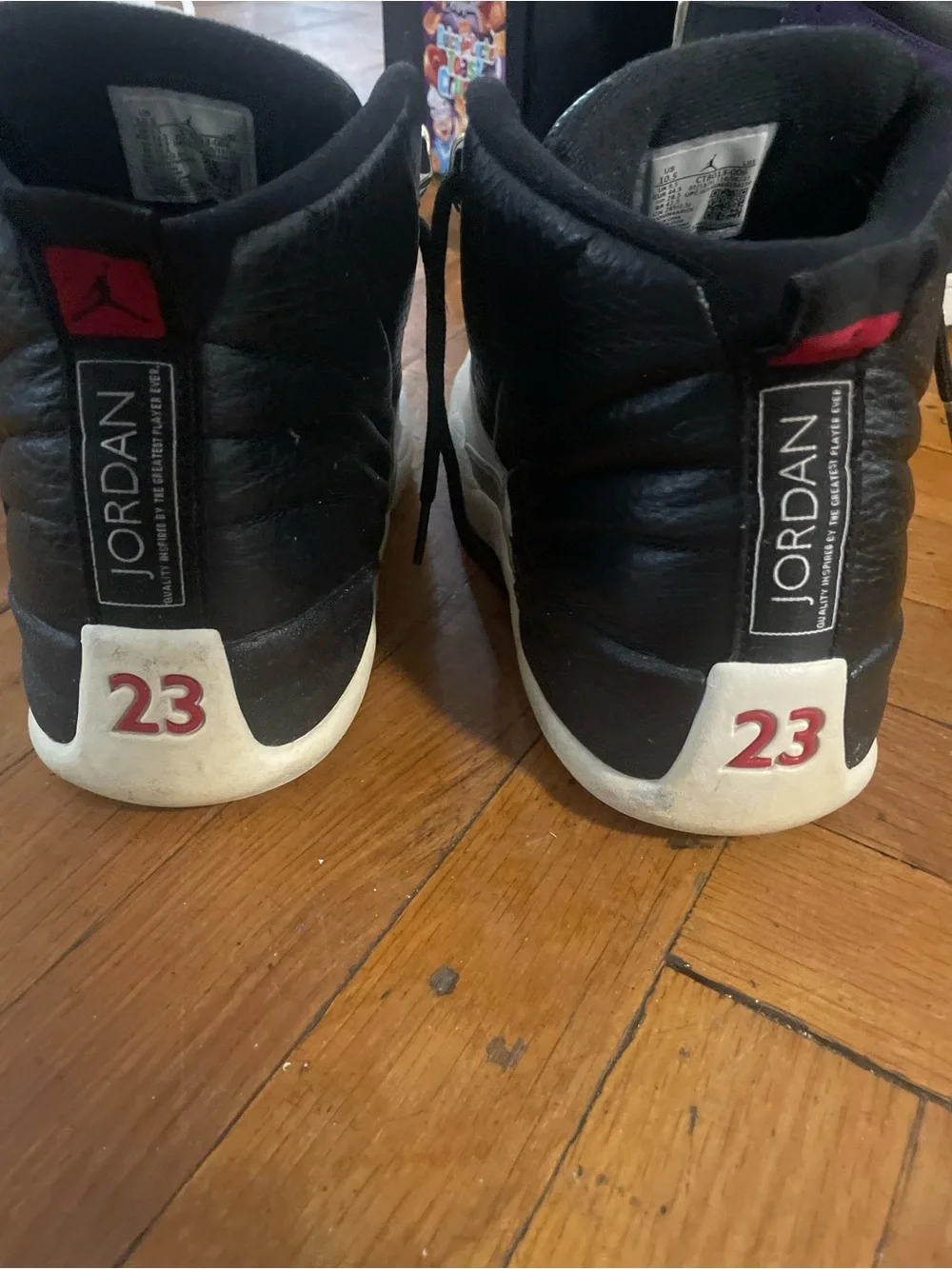 Jordan Men's Black White Red Athletic Shoes
